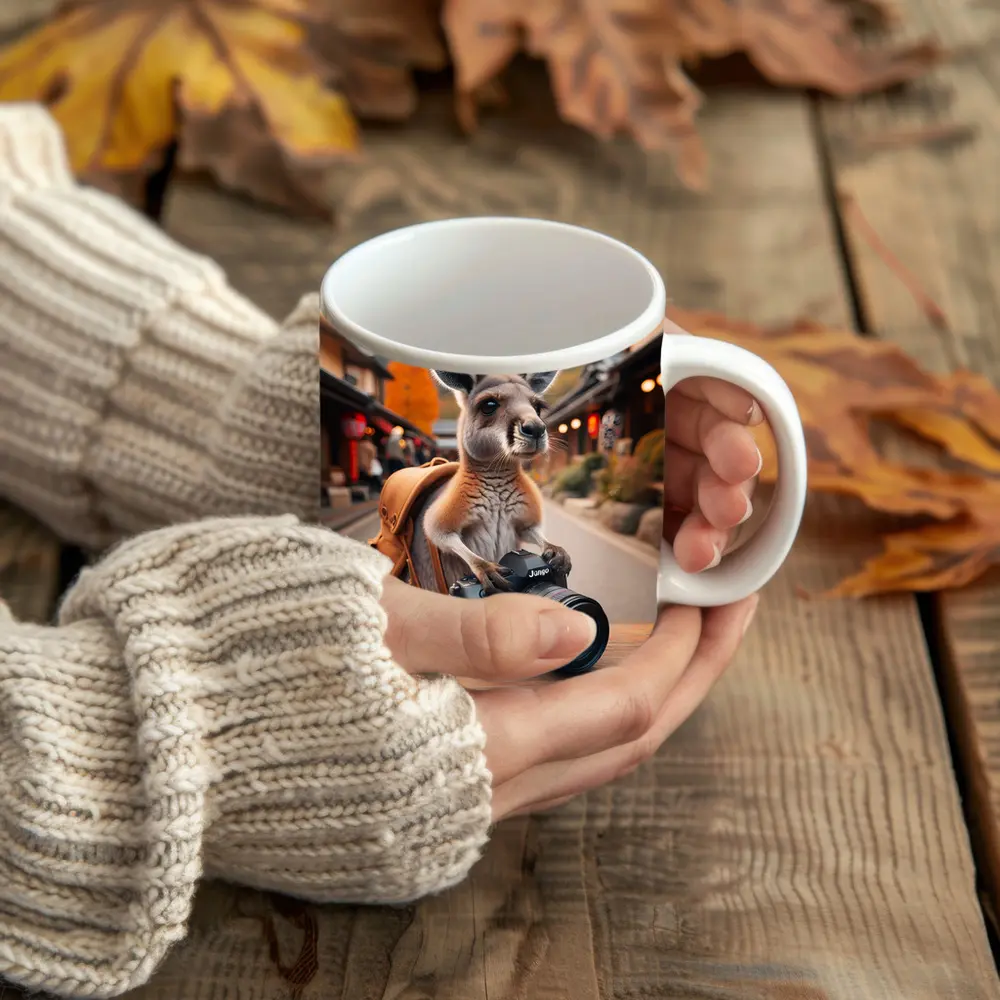 Kangaroo Tourist With Camera In Japan – Mugs
