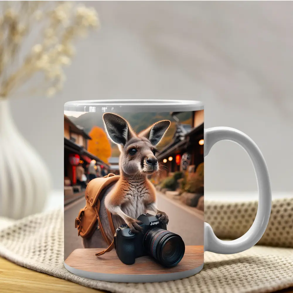 Kangaroo Tourist With Camera In Japan – Mugs