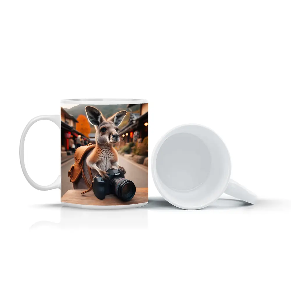 Kangaroo Tourist With Camera In Japan – Mugs