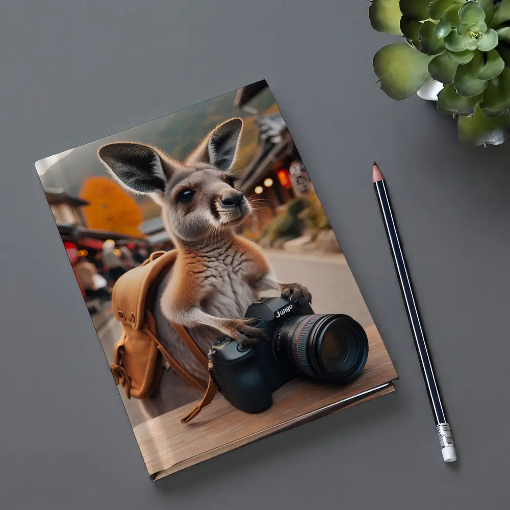 Kangaroo Tourist With Camera In Japan – Notebooks