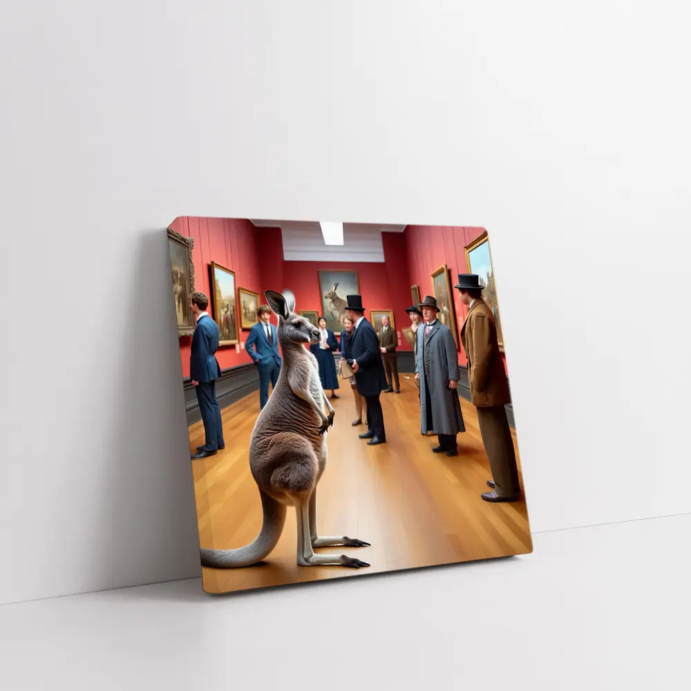 Kangaroo Standing In Victorian Art Gallery – Wall Art