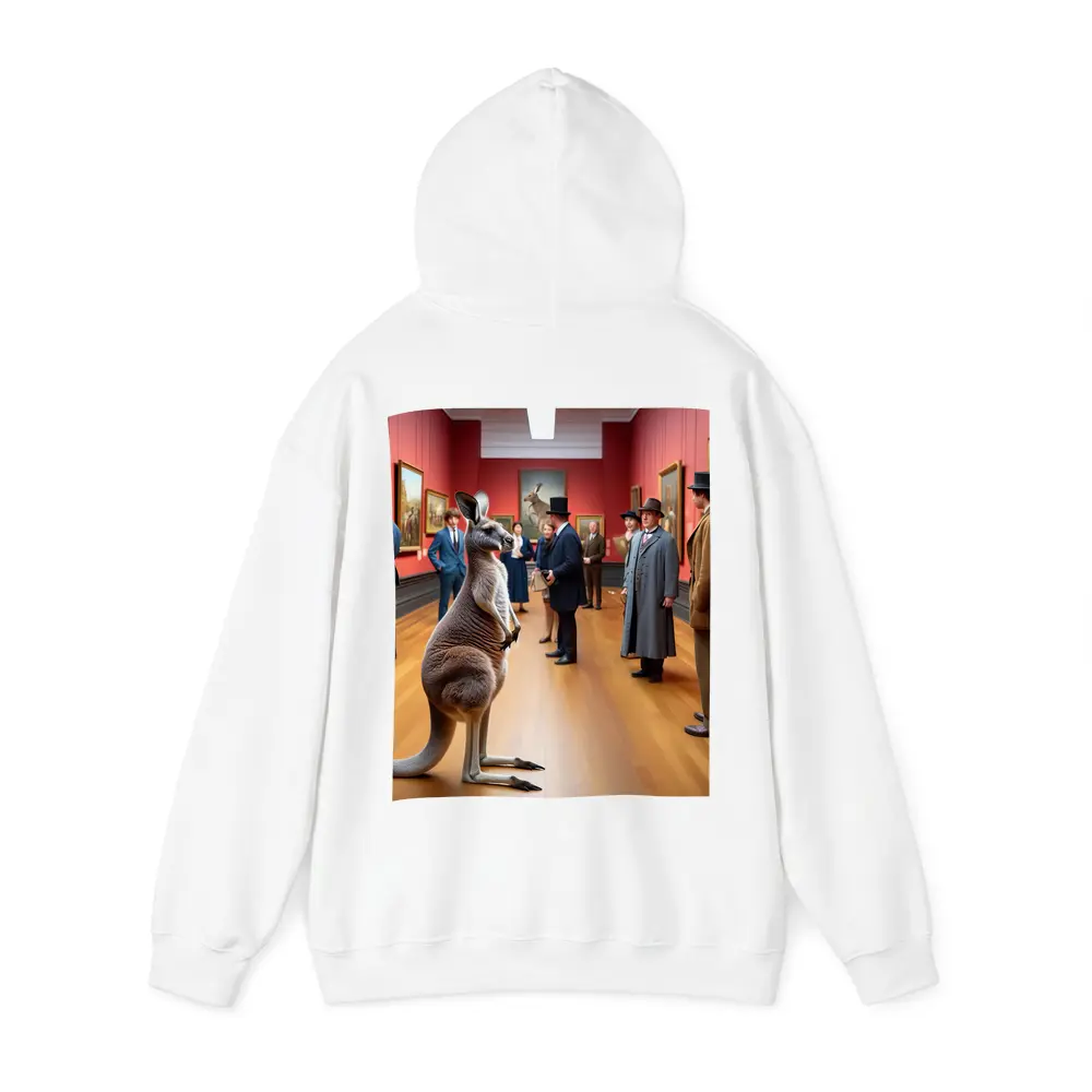 Kangaroo Standing In Victorian Art Gallery – Hoodies