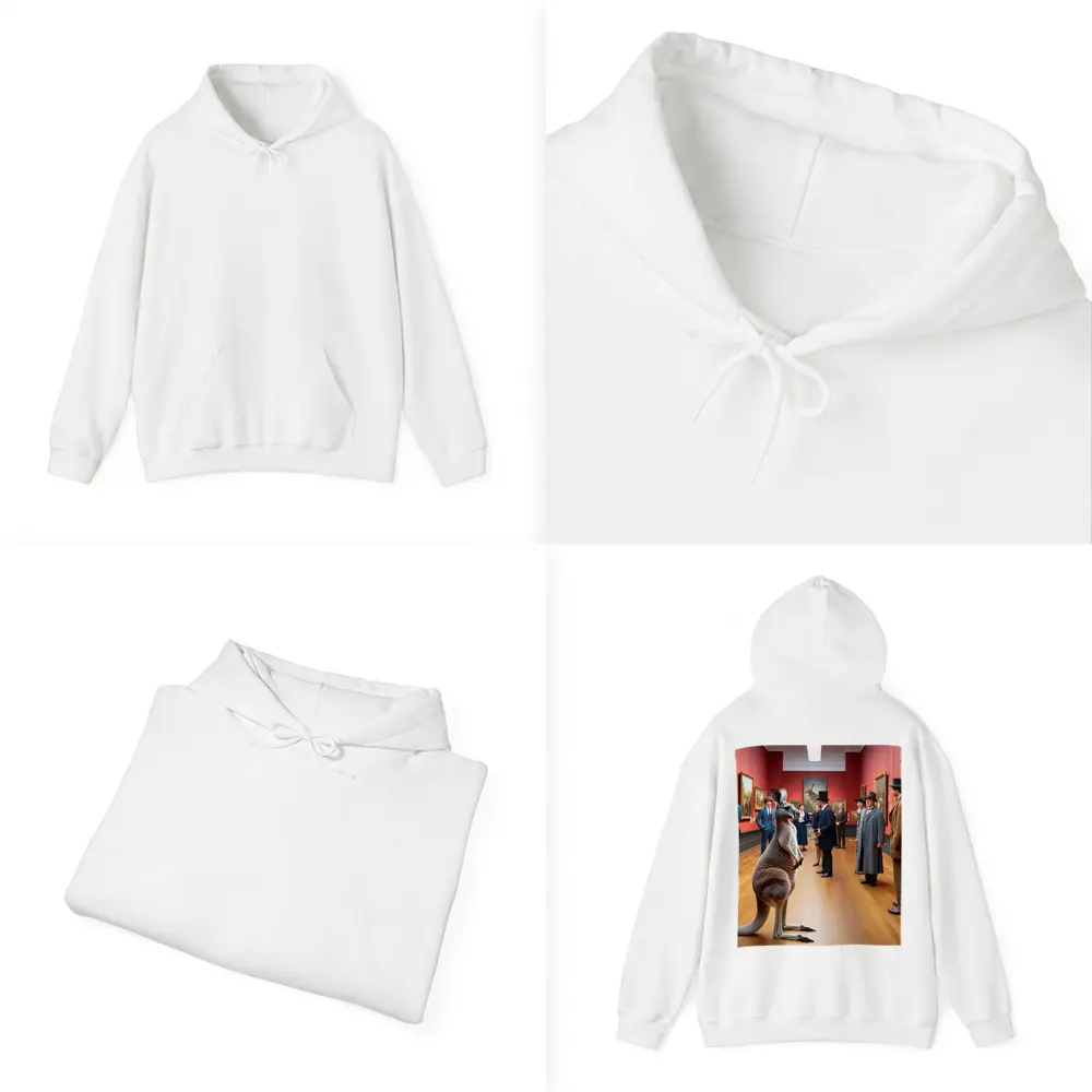 Kangaroo Standing In Victorian Art Gallery – Hoodies