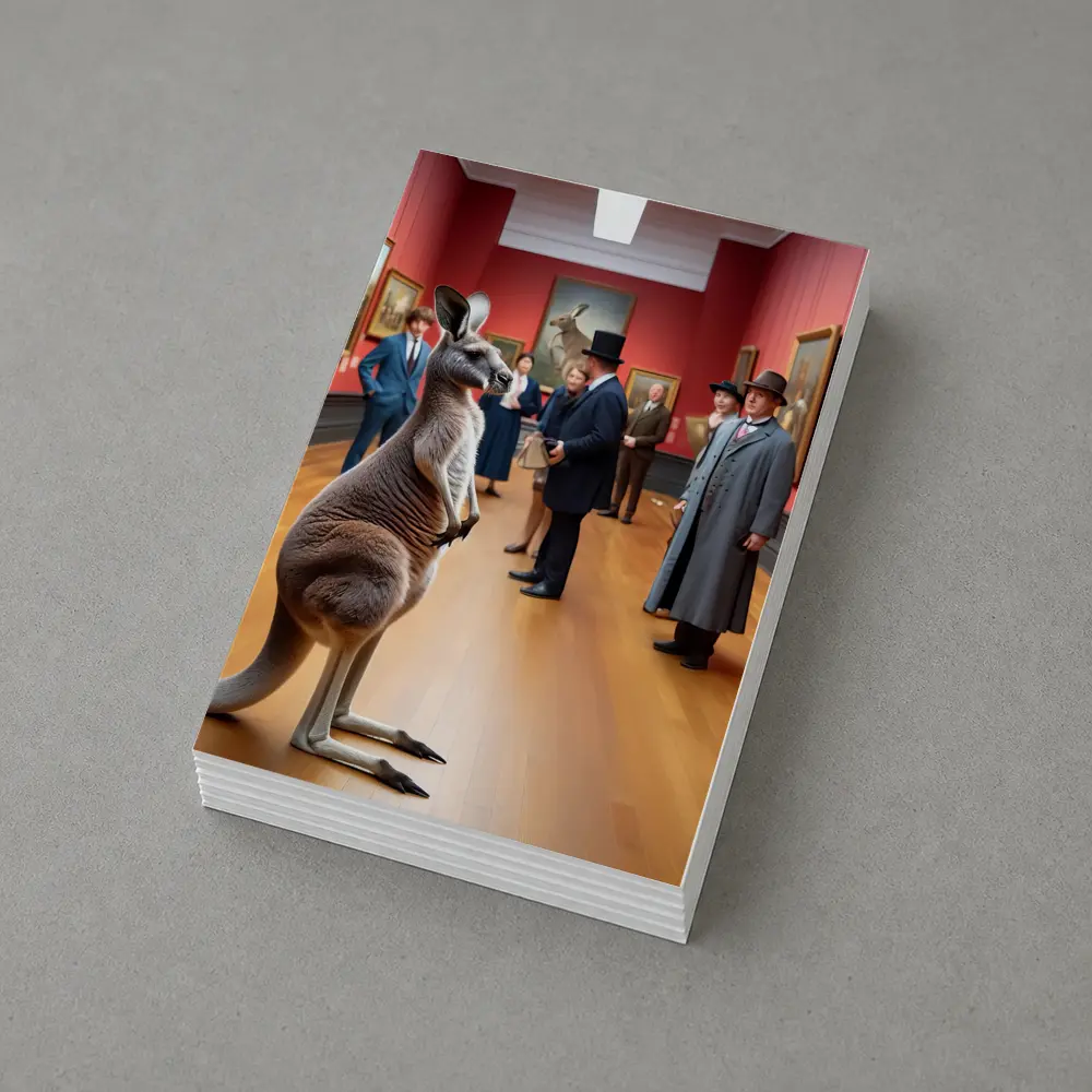 Kangaroo Standing In Victorian Art Gallery – Postcards