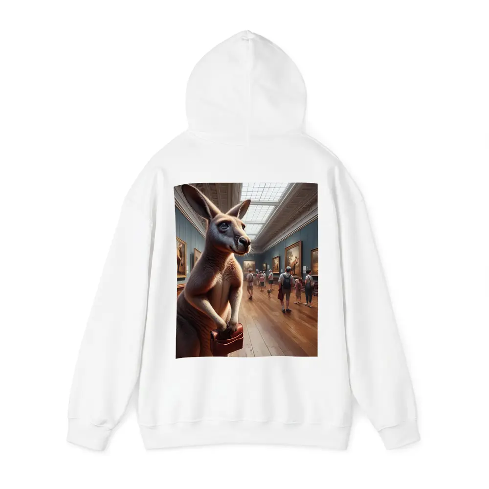 Kangaroo With Briefcase In Art Gallery – Hoodies