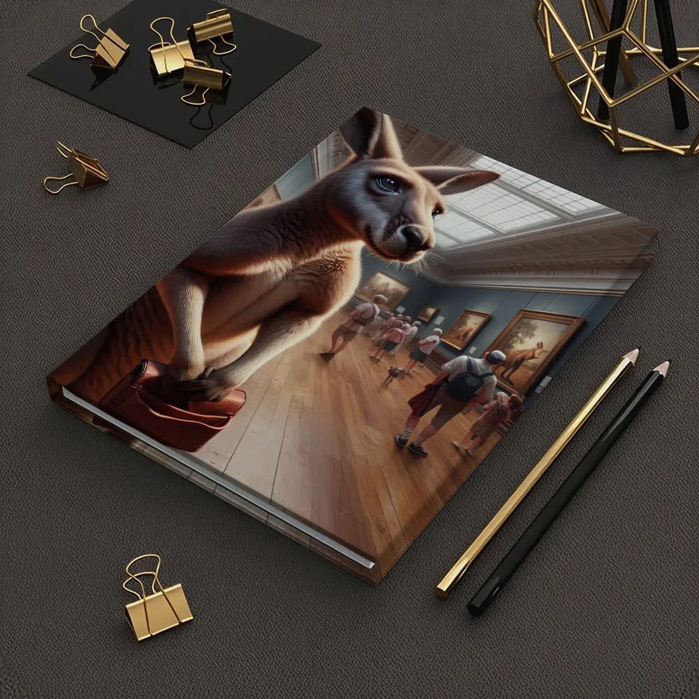 Kangaroo With Briefcase In Art Gallery – Notebooks