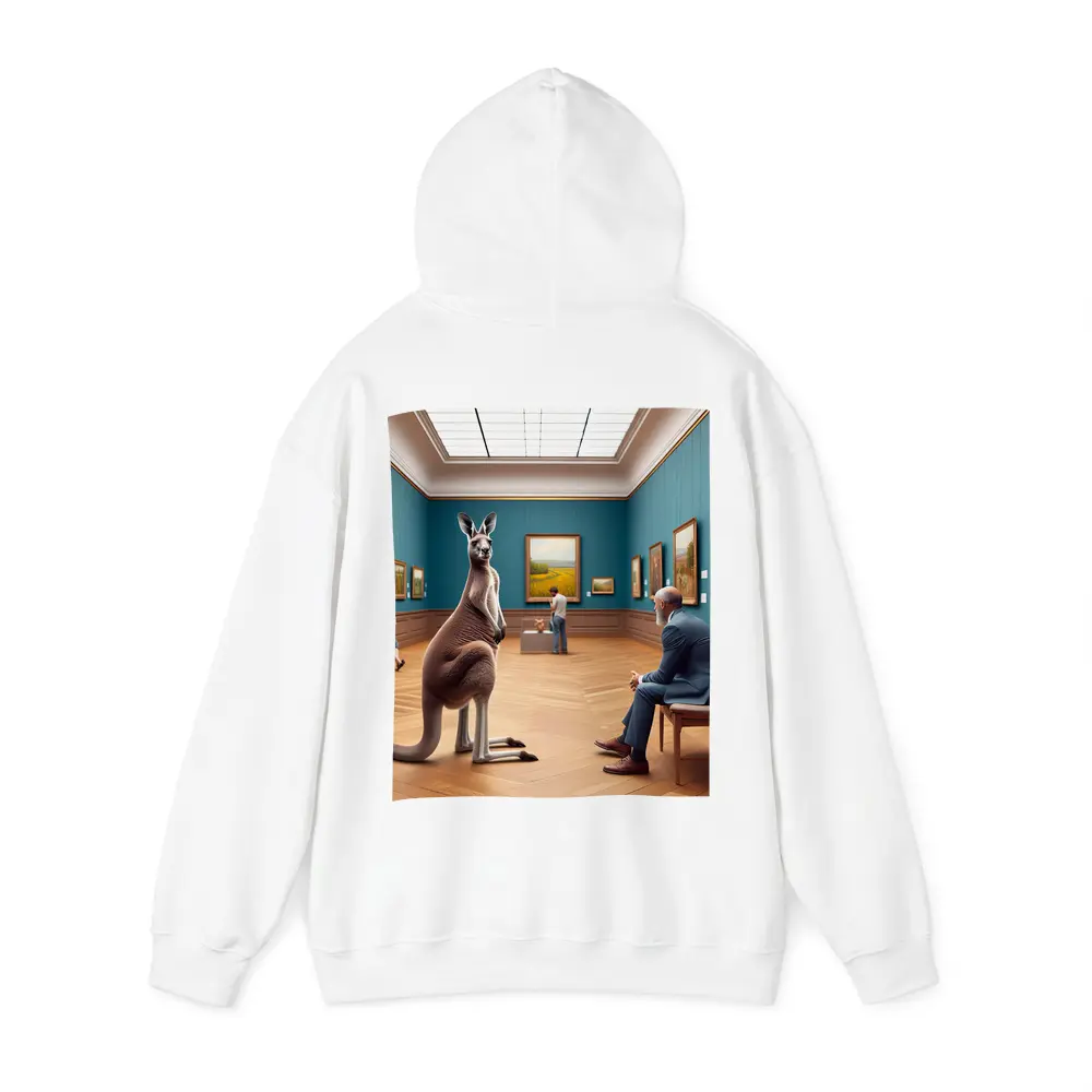 Kangaroo Standing Inside Art Museum Gallery – Hoodies
