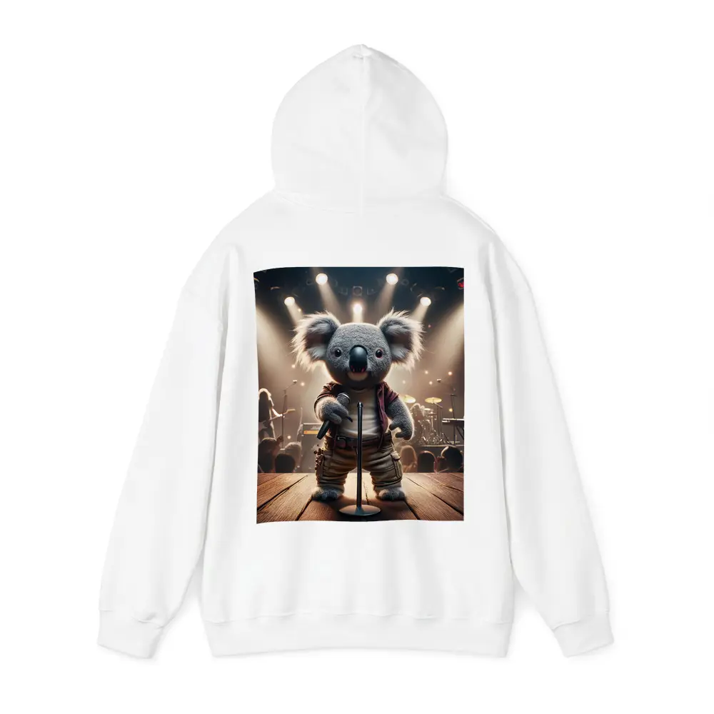 Koala Rock Star Singing On Concert Stage – Hoodies