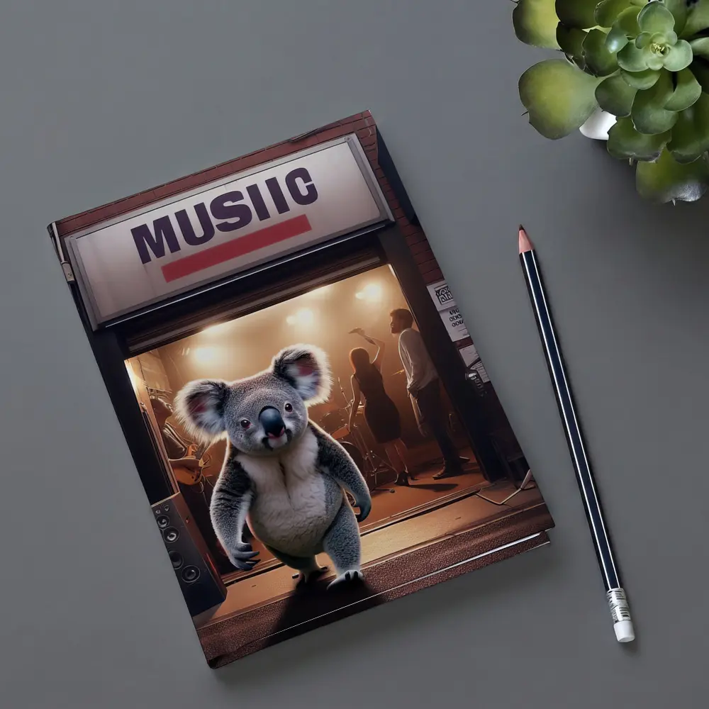 Koala Walking Out of Music Store – Notebooks