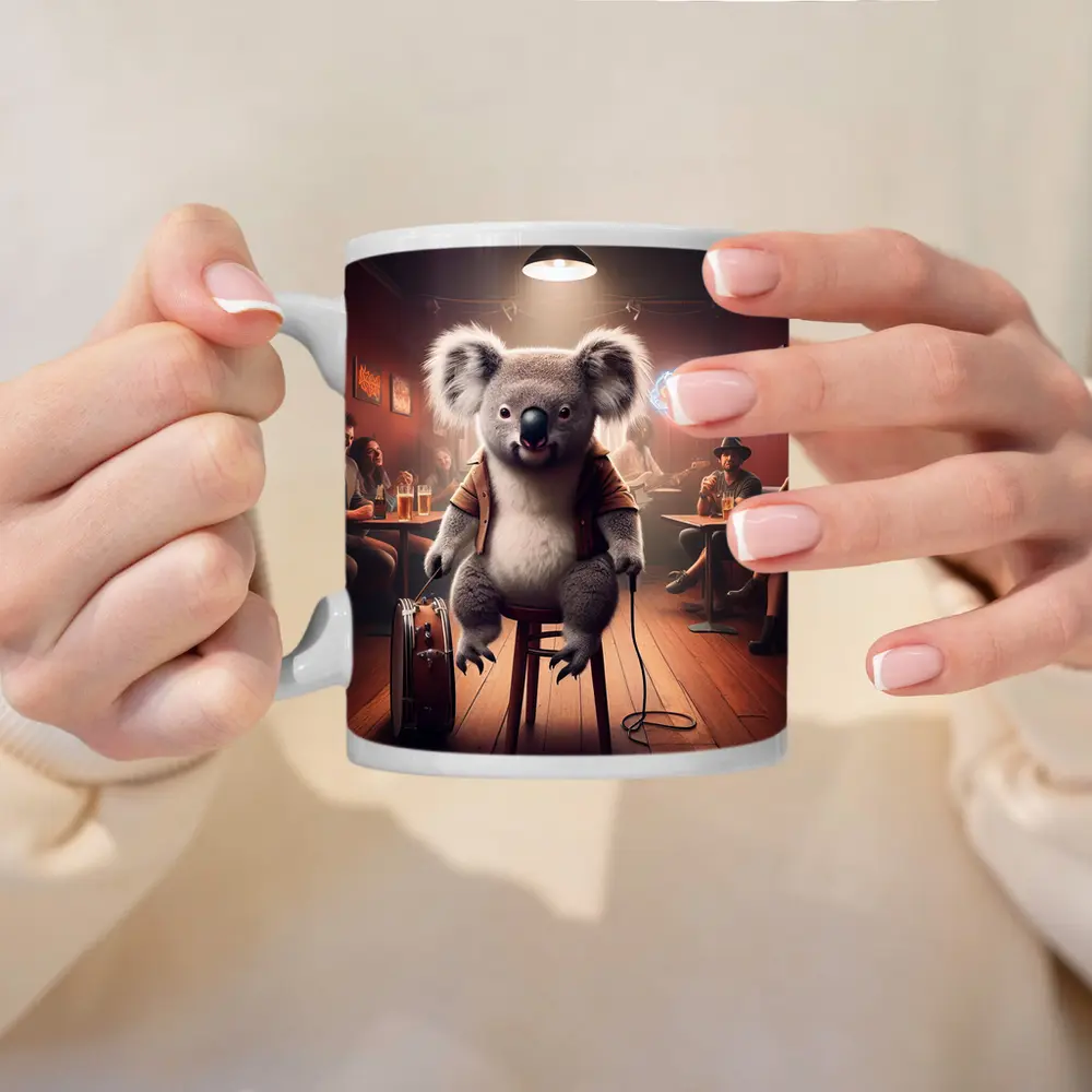 Koala Musician Performing Live at Bar – Mugs