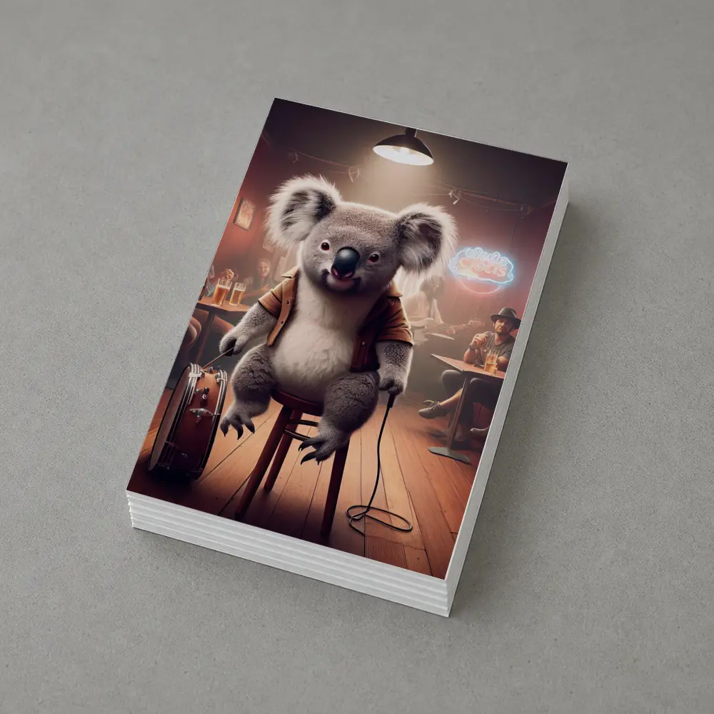Koala Musician Performing Live at Bar – Postcards