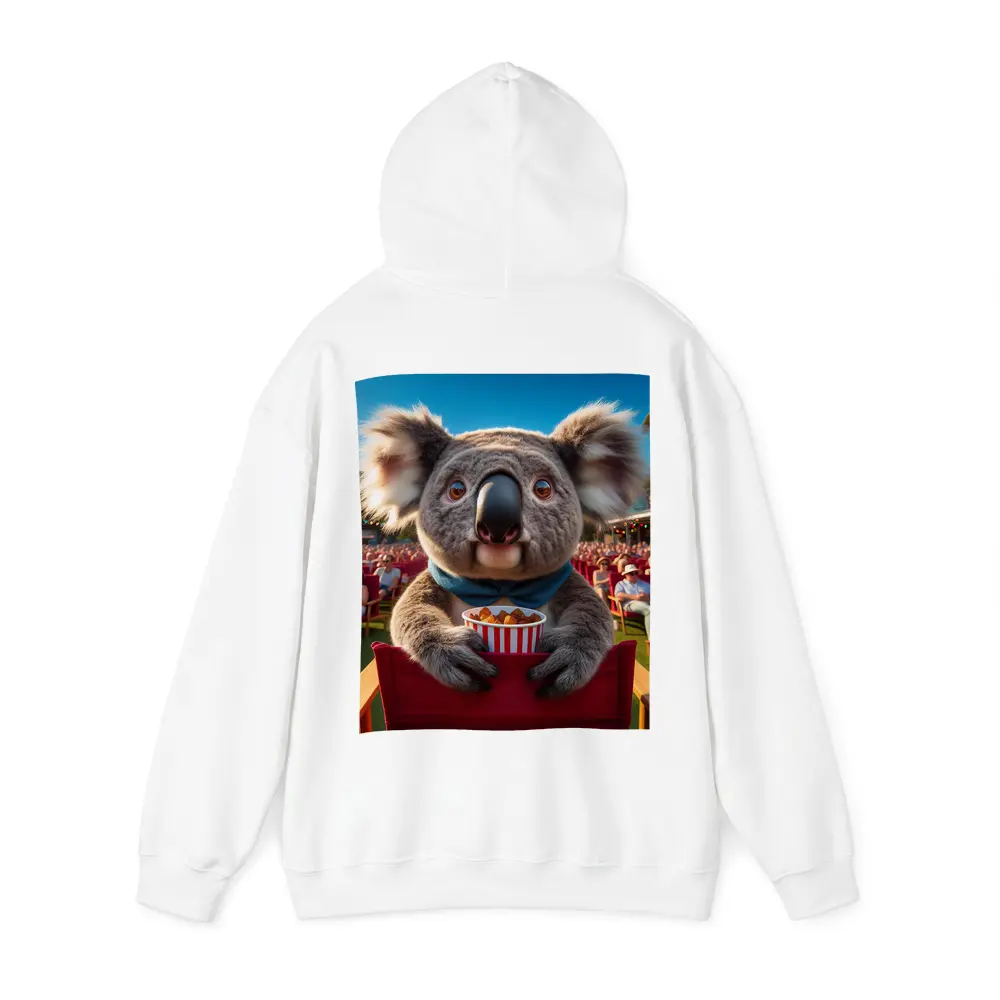 Koala Eating Popcorn At Outdoor Cinema – Hoodies
