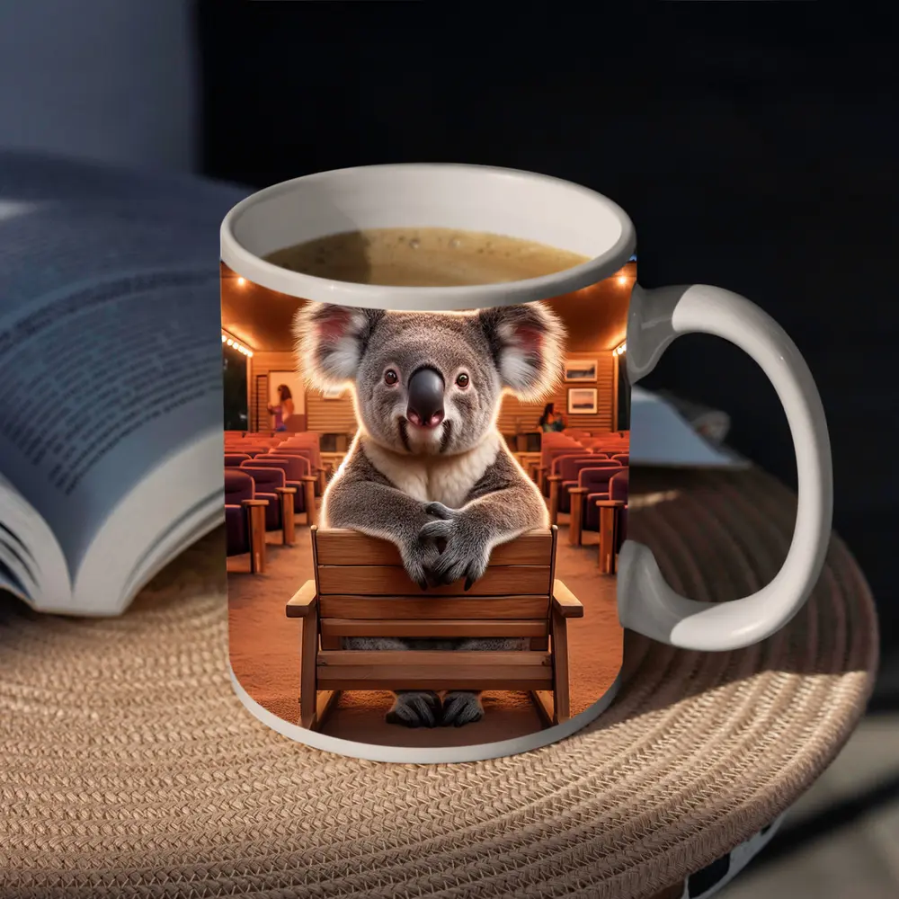 Koala Sitting at Outdoor Movie Theater – Mugs