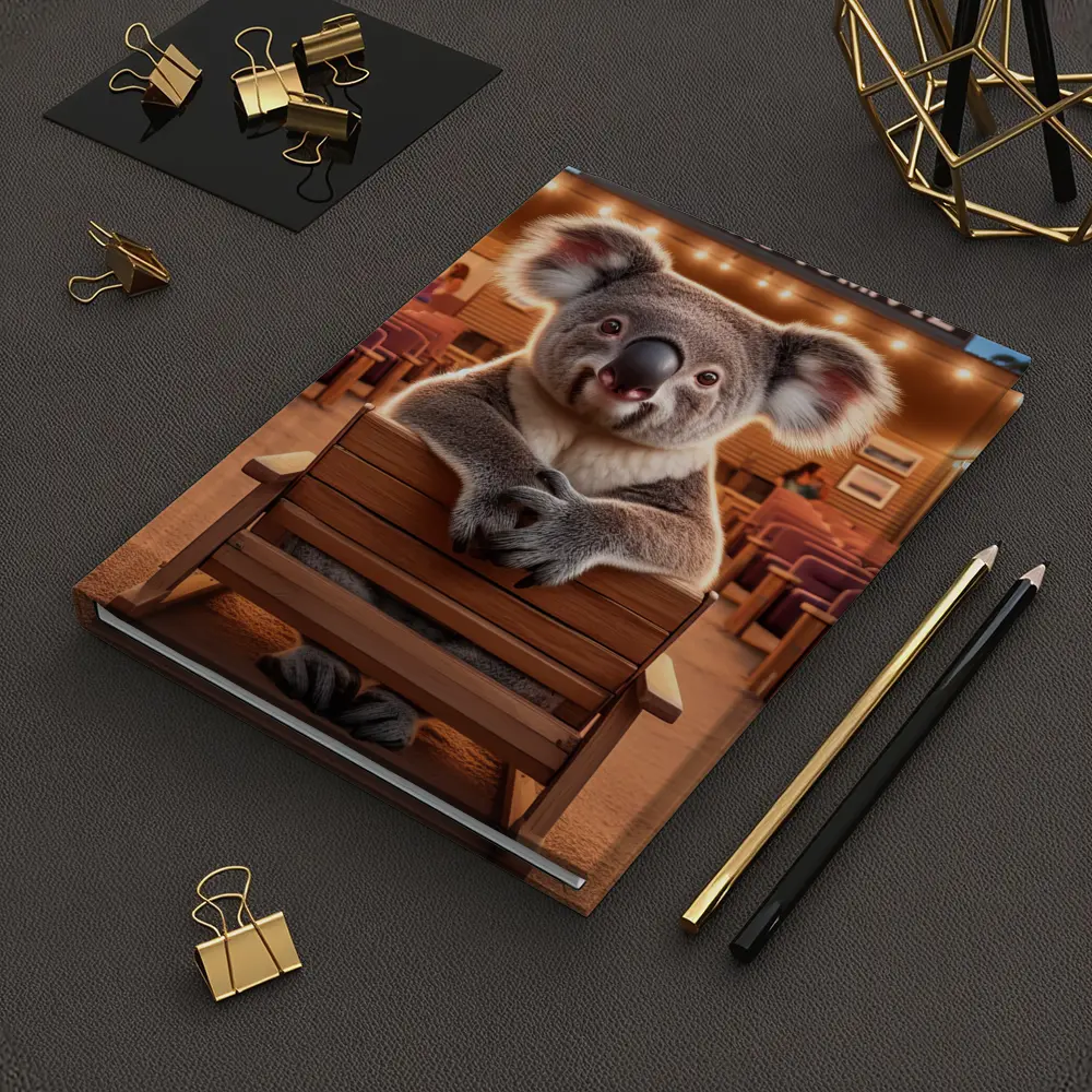 Koala Sitting at Outdoor Movie Theater – Notebooks