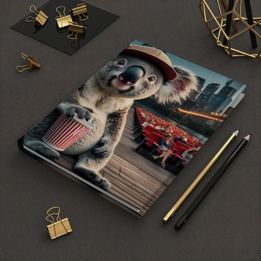 Koala With Popcorn Outdoor Cinema City – Notebooks