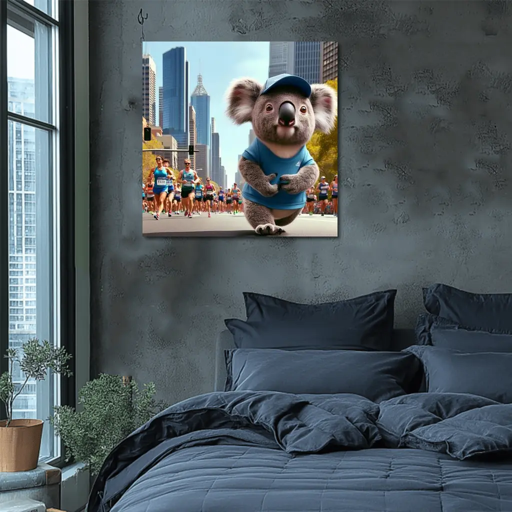 Koala Running City Marathon Street Race – Wall Art