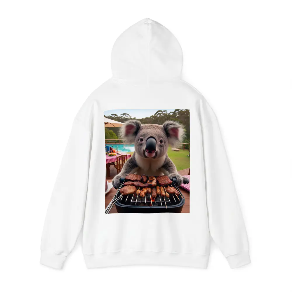Koala Grilling Meat at Backyard BBQ – Hoodies