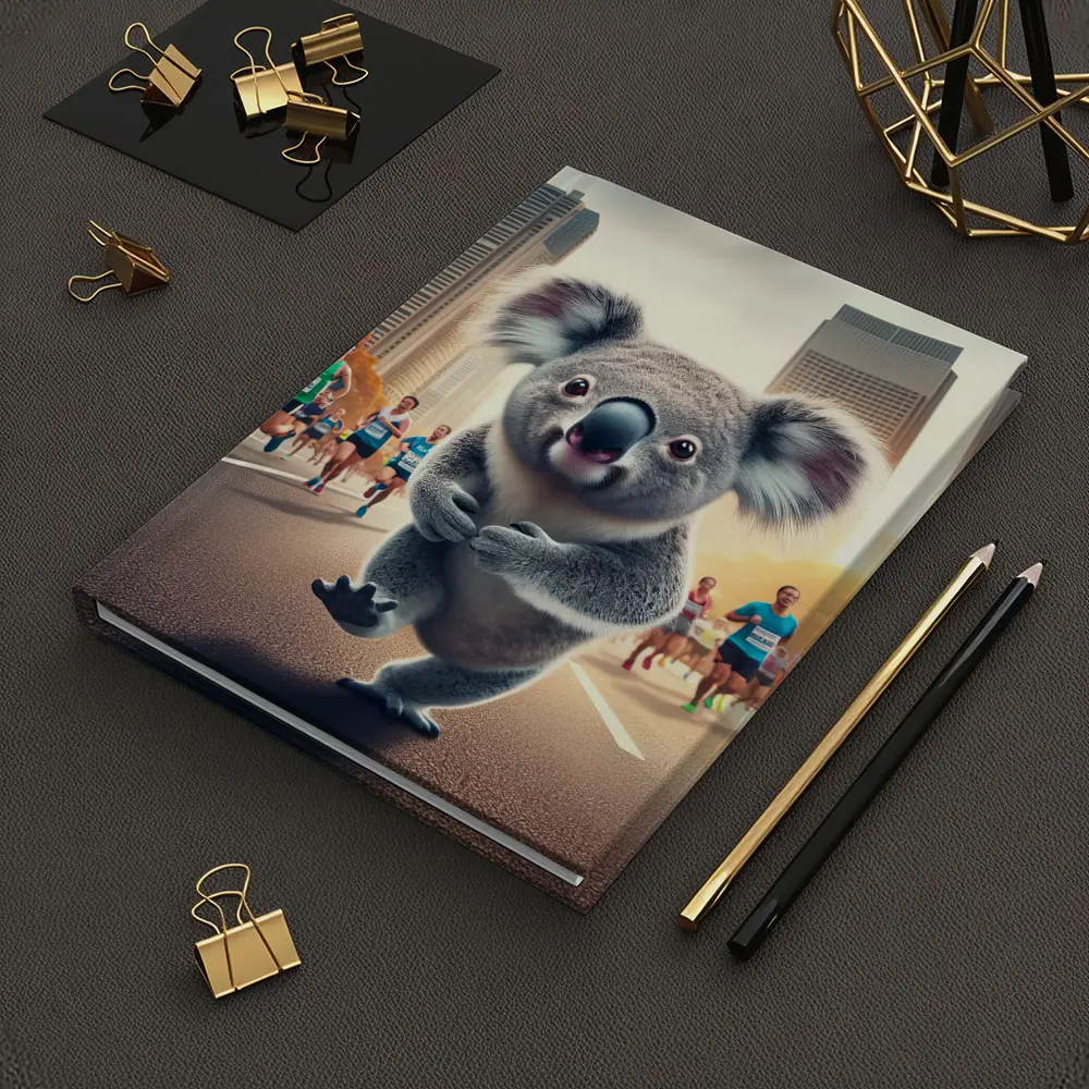 Koala Running City Marathon Race Art – Notebooks