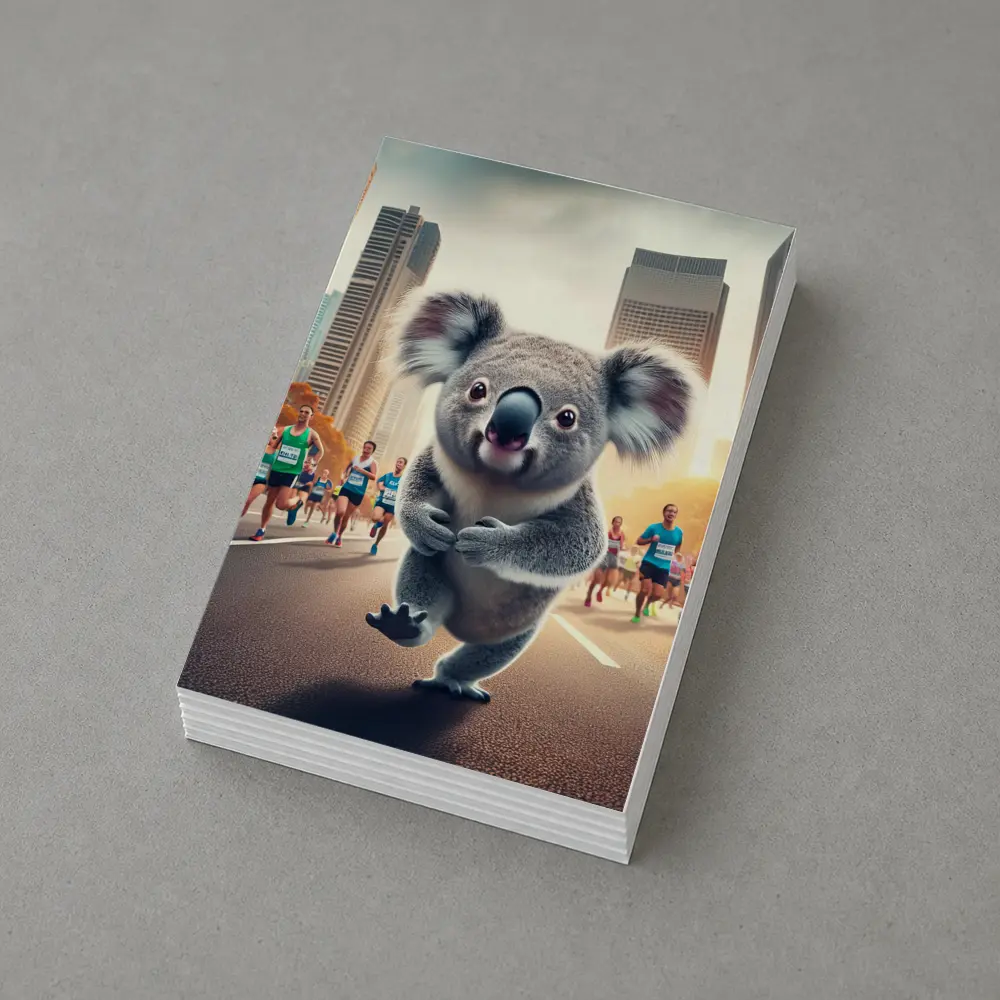 Koala Running City Marathon Race Art – Postcards