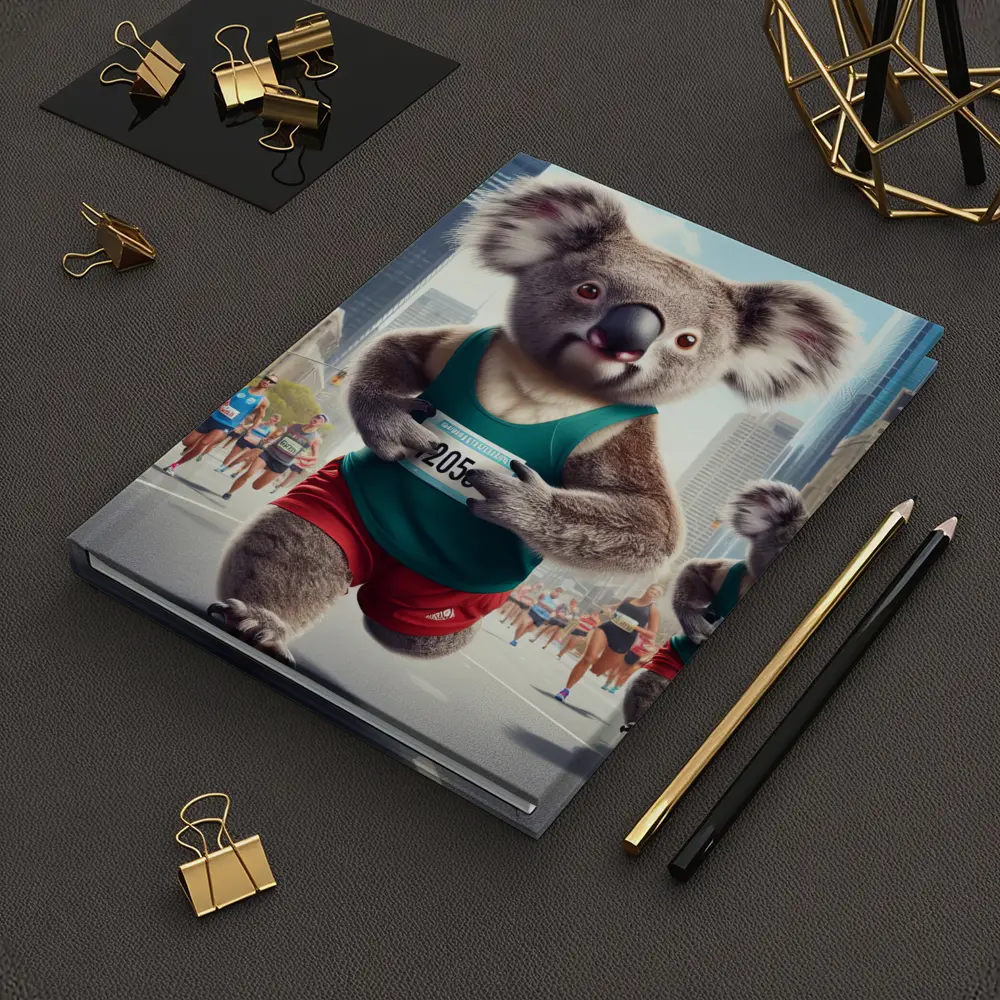 Koalas Running City Marathon Race Art – Notebooks