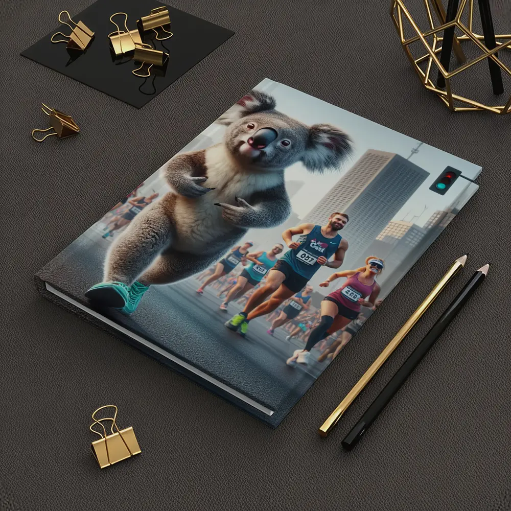 Koala Running City Marathon Race Art – Notebooks