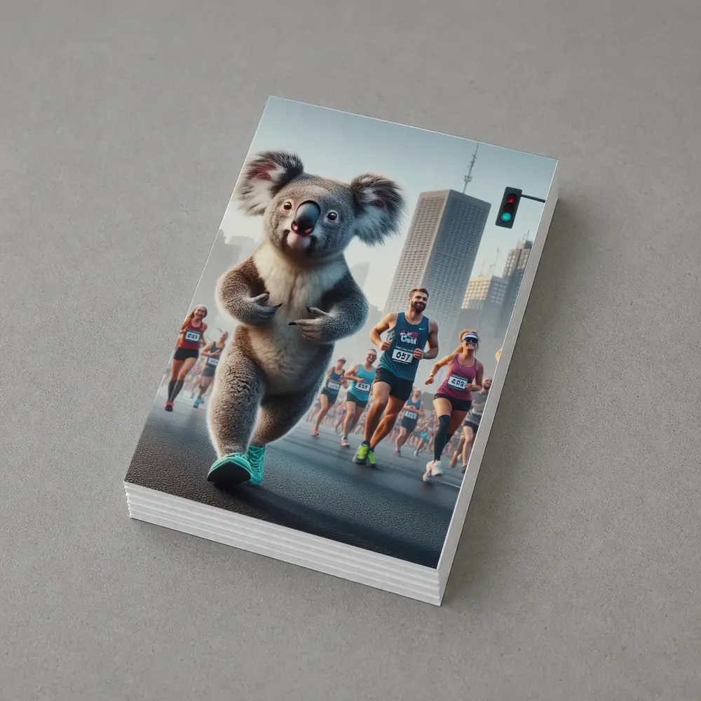 Koala Running City Marathon Race Art – Postcards