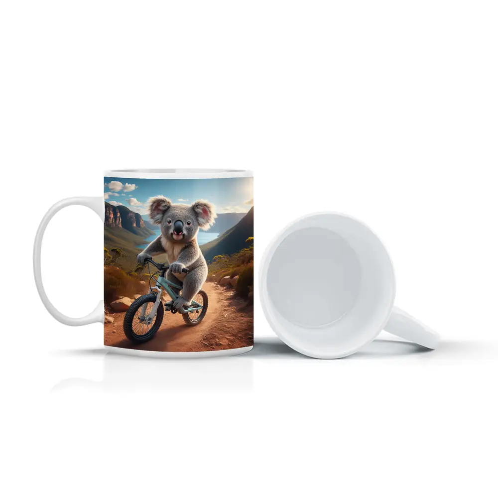 Koala Riding Bike Australian Mountain Trail – Mugs