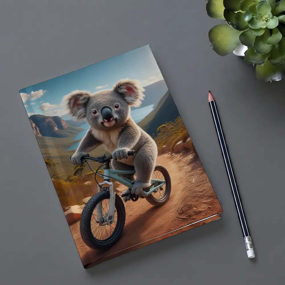 Koala Riding Bike Australian Mountain Trail – Notebooks