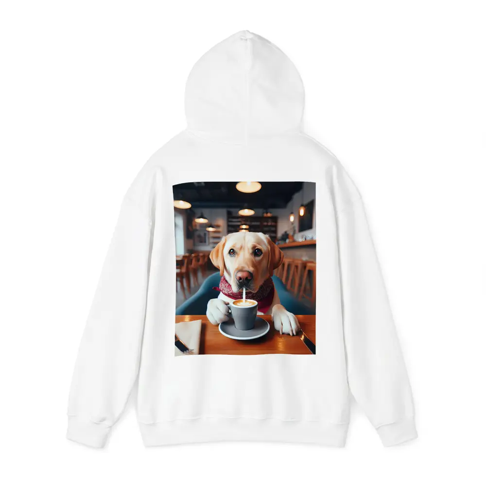 Labrador Retriever Drinking Coffee In Cafe – Hoodies