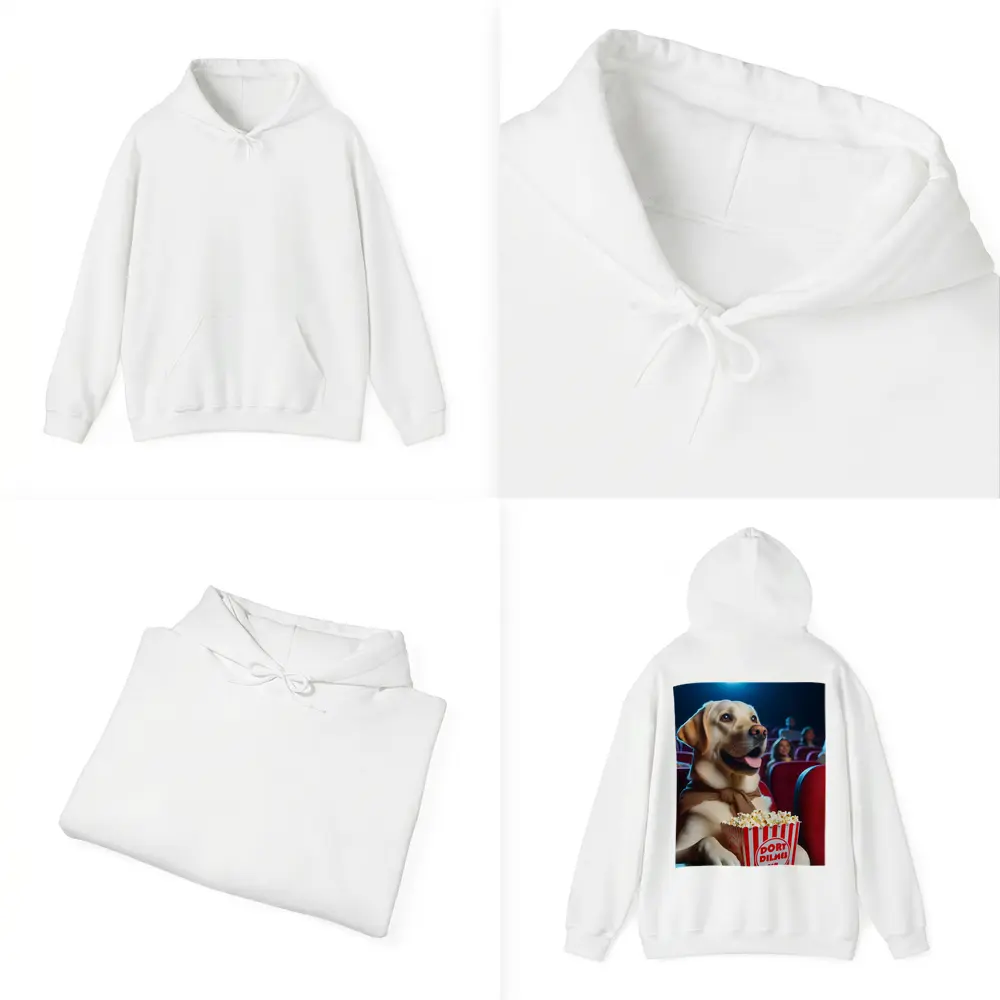 Labrador Retriever Watching Movie With Popcorn – Hoodies