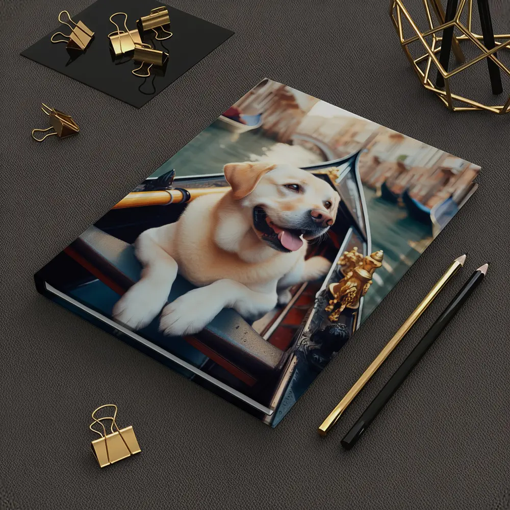 Labrador Retriever Riding Gondola Venice Canal – Notebooks