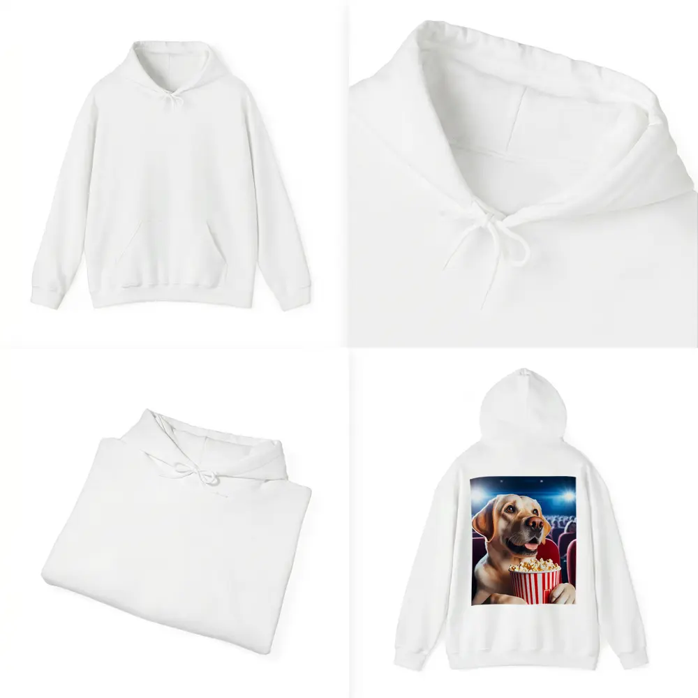 Labrador Retriever Watching Movie With Popcorn – Hoodies