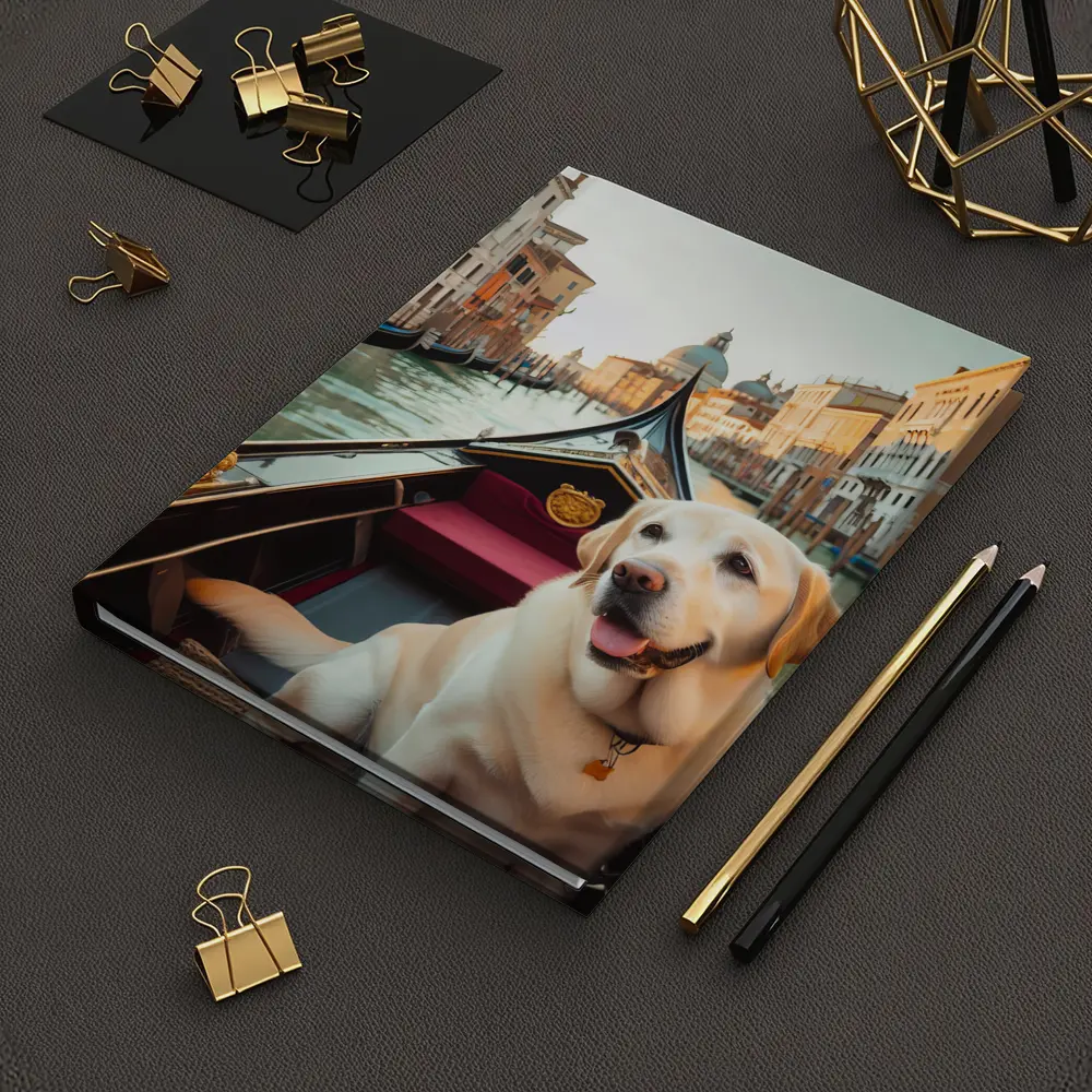 Labrador Retriever Riding Gondola Venice Canal – Notebooks
