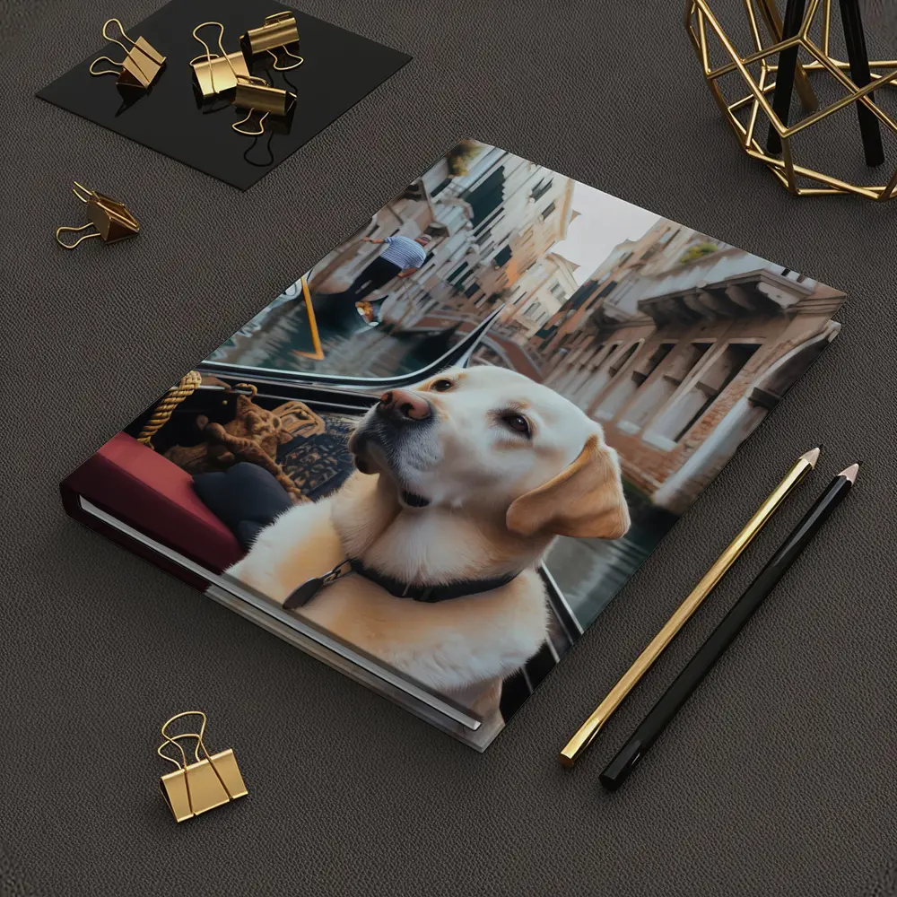 Labrador Retriever Riding Gondola Venice Canal – Notebooks
