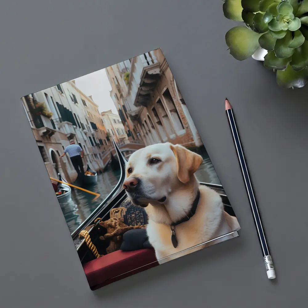 Labrador Retriever Riding Gondola Venice Canal – Notebooks