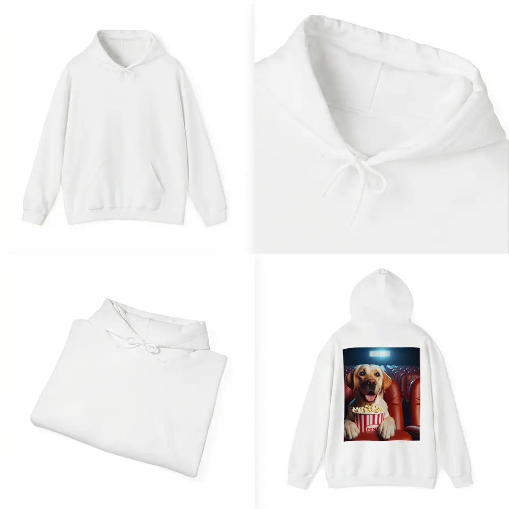 Labrador Retriever Watching Movie With Popcorn – Hoodies