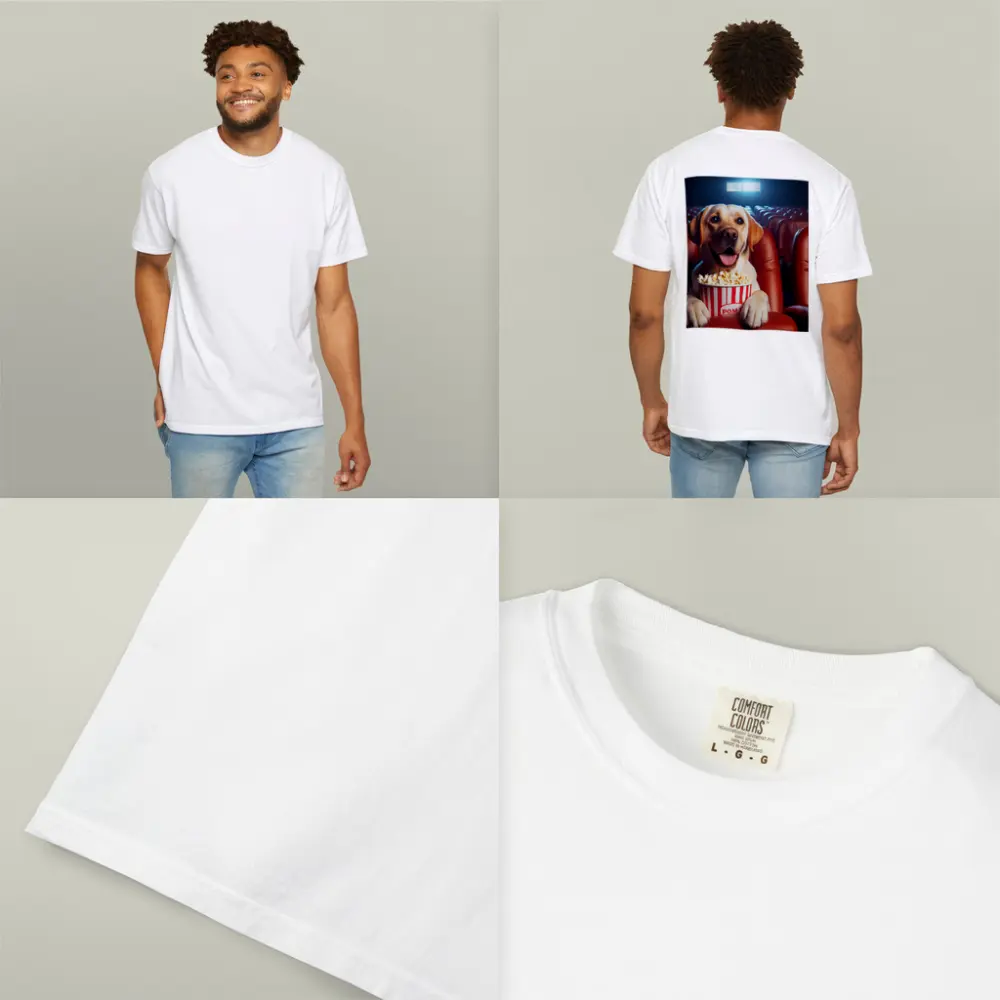 Labrador Retriever Watching Movie With Popcorn – T-Shirts