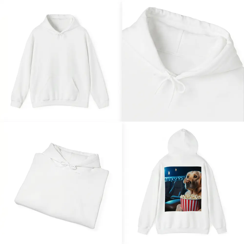 Labrador Retriever Watching Movie With Popcorn – Hoodies