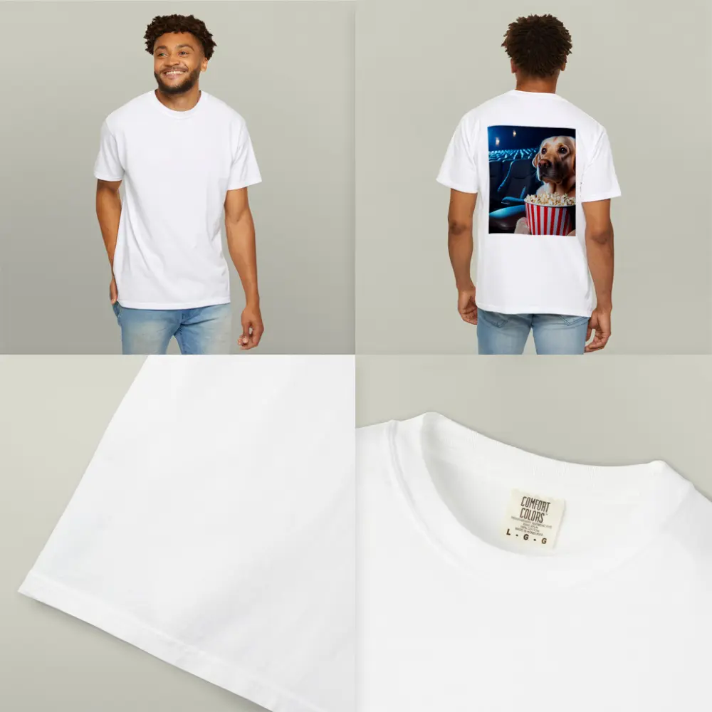 Labrador Retriever Watching Movie With Popcorn – T-Shirts