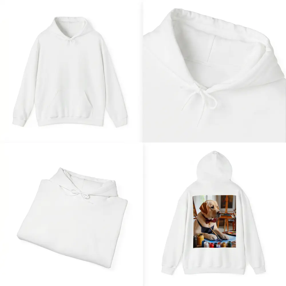 Labrador Retriever Artist Painting in Studio – Hoodies