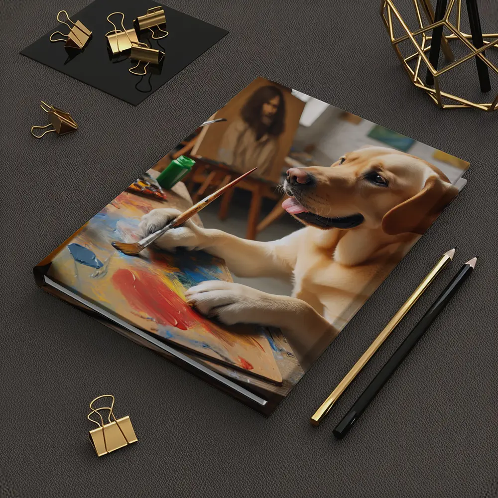 Labrador Retriever Painting in Art Studio – Notebooks