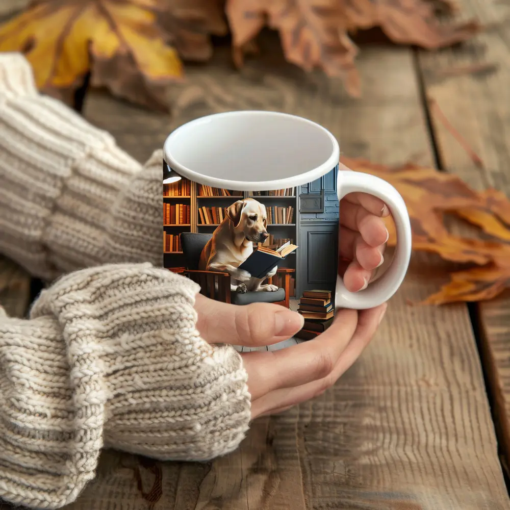 Labrador Retriever Reading Book Library Chair – Mugs
