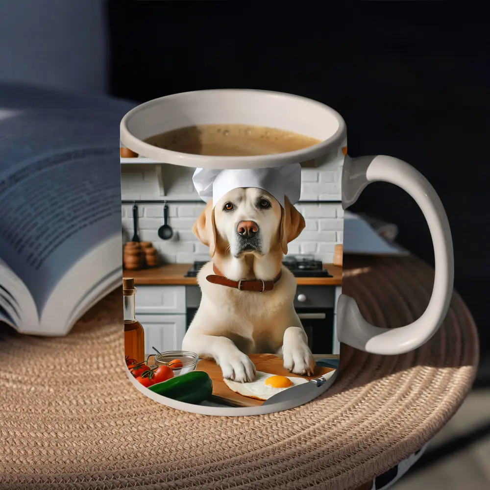 Labrador Retriever Chef Cooking In Kitchen – Mugs