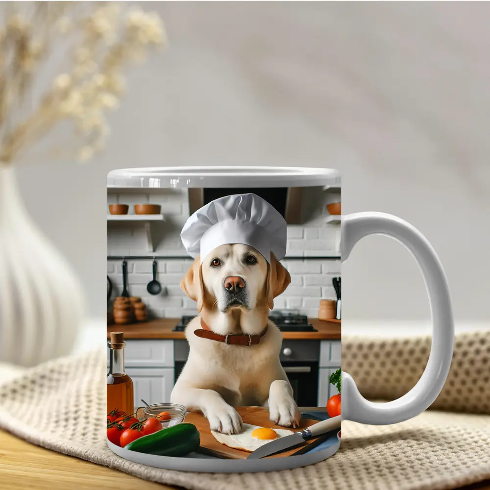 Labrador Retriever Chef Cooking In Kitchen – Mugs