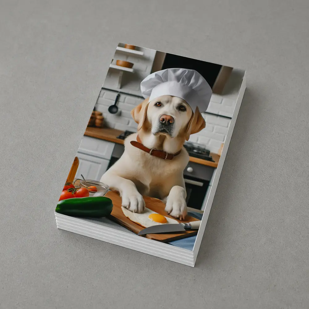Labrador Retriever Chef Cooking In Kitchen – Postcards