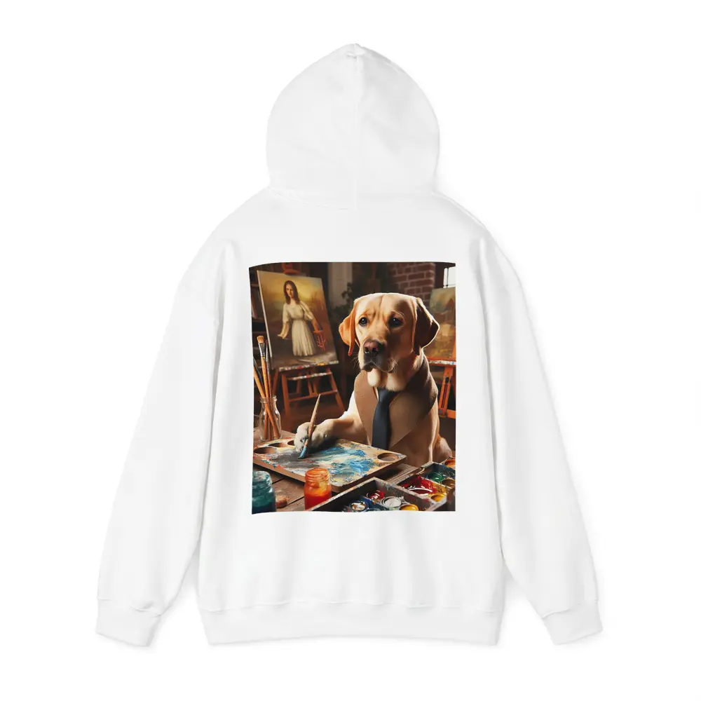 Labrador Retriever Artist Painting in Studio – Hoodies