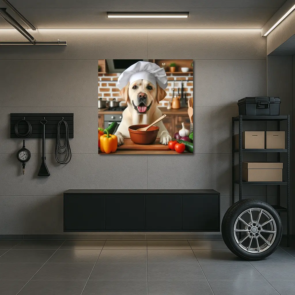 Labrador Retriever Chef Hat Kitchen Cooking – Wall Art