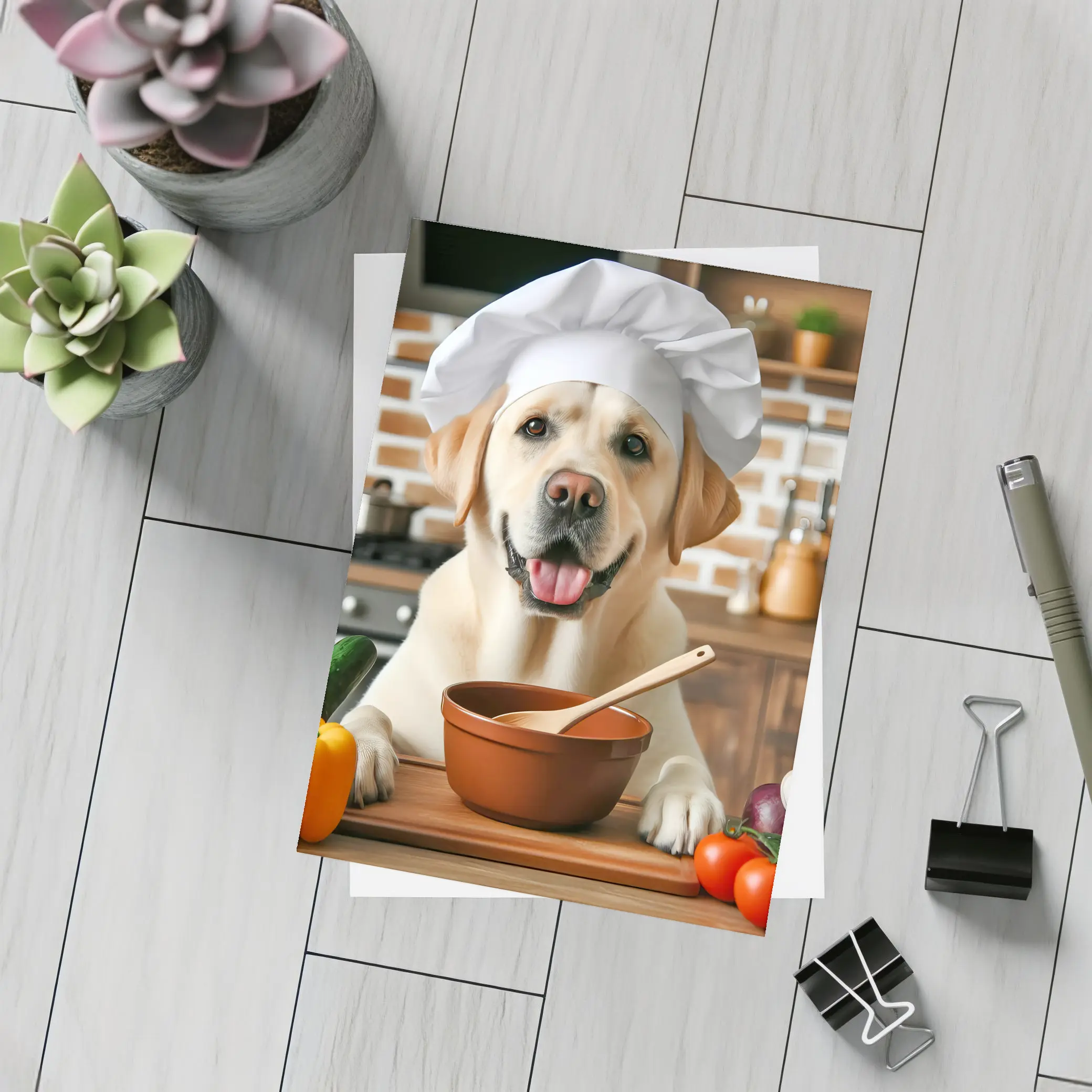Labrador Retriever Chef Hat Kitchen Cooking – Postcards