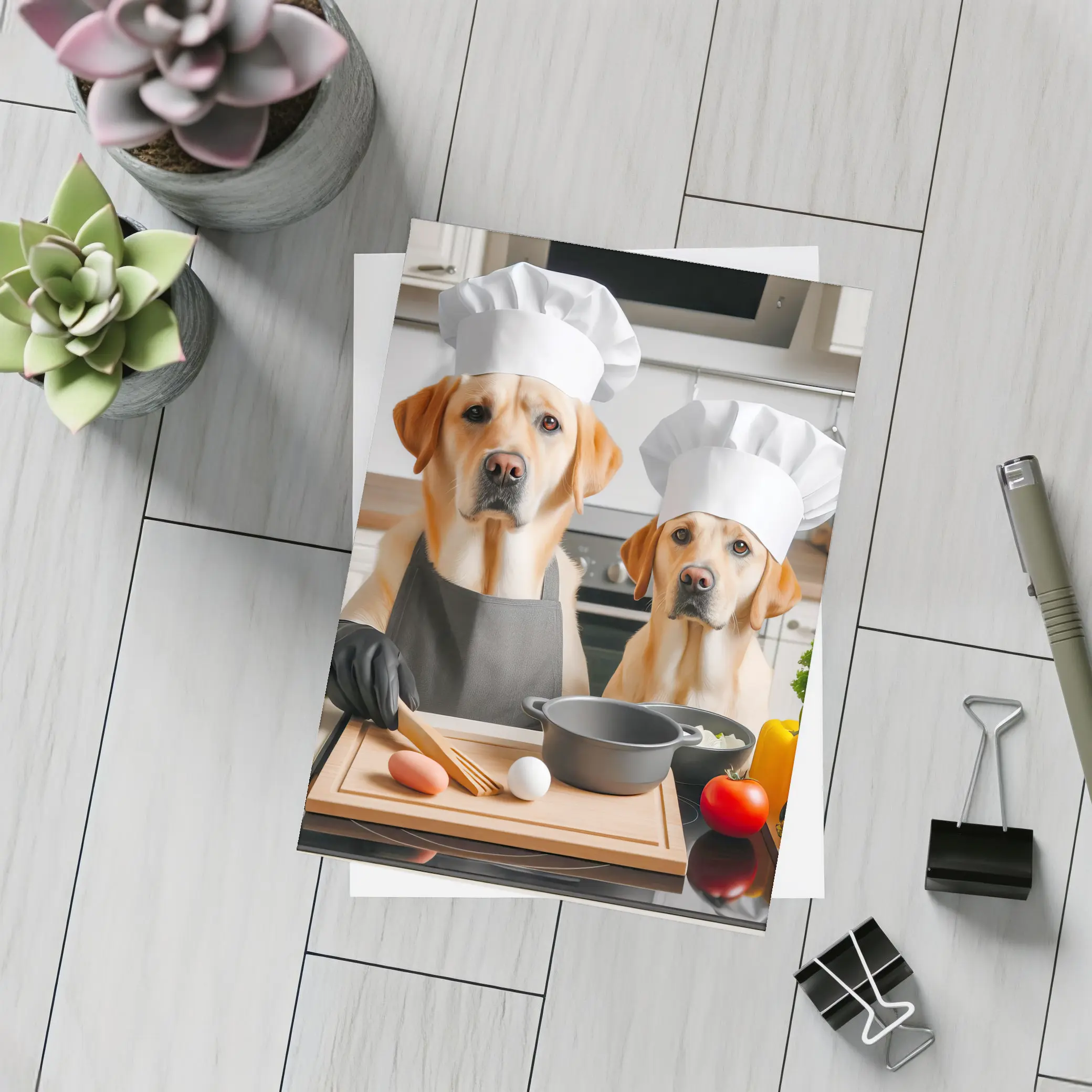 Labrador Retrievers Chef Hats Kitchen Cooking – Postcards