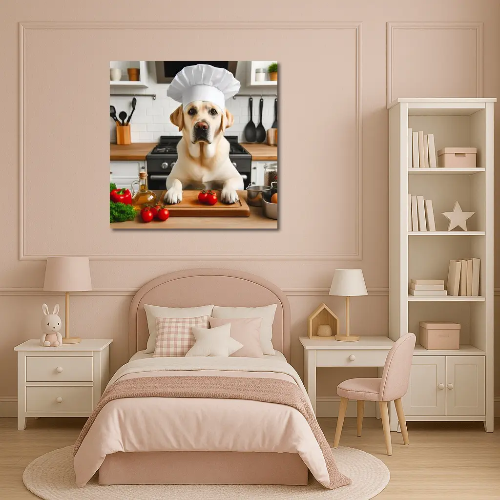 Labrador Retriever Chef Hat Kitchen Cooking – Wall Art